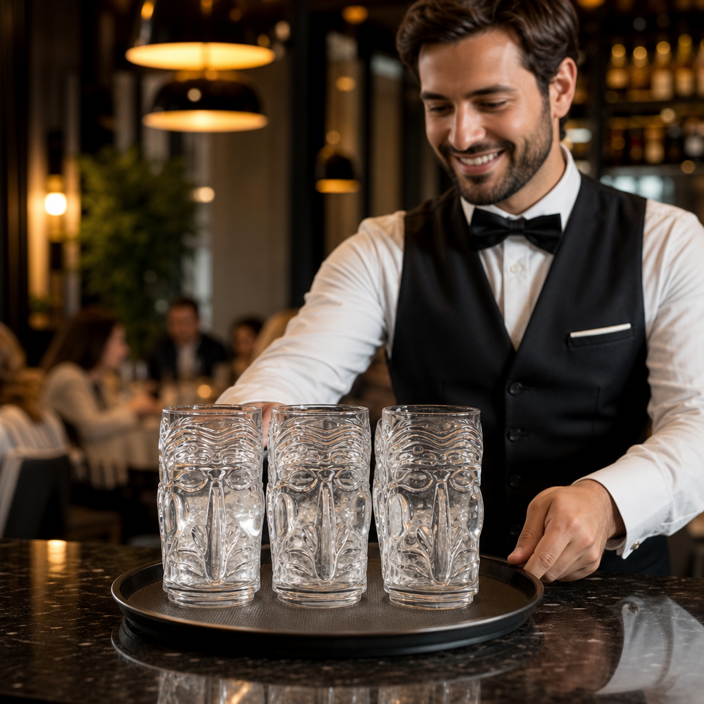 Crystal Glass Hiball Glasses 460ml for Bars & Restaurants (Pack of 8)