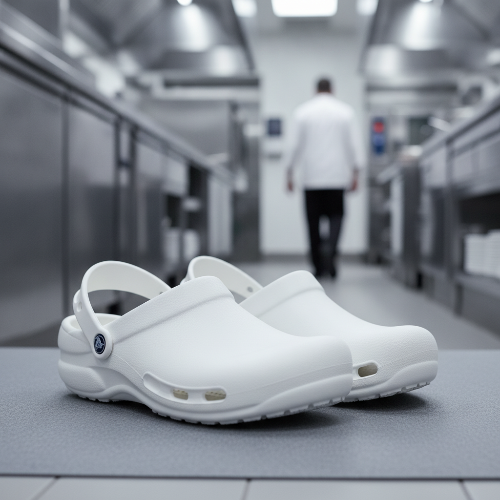 Croslite White Bistro Clogs for Long Hours of Comfort