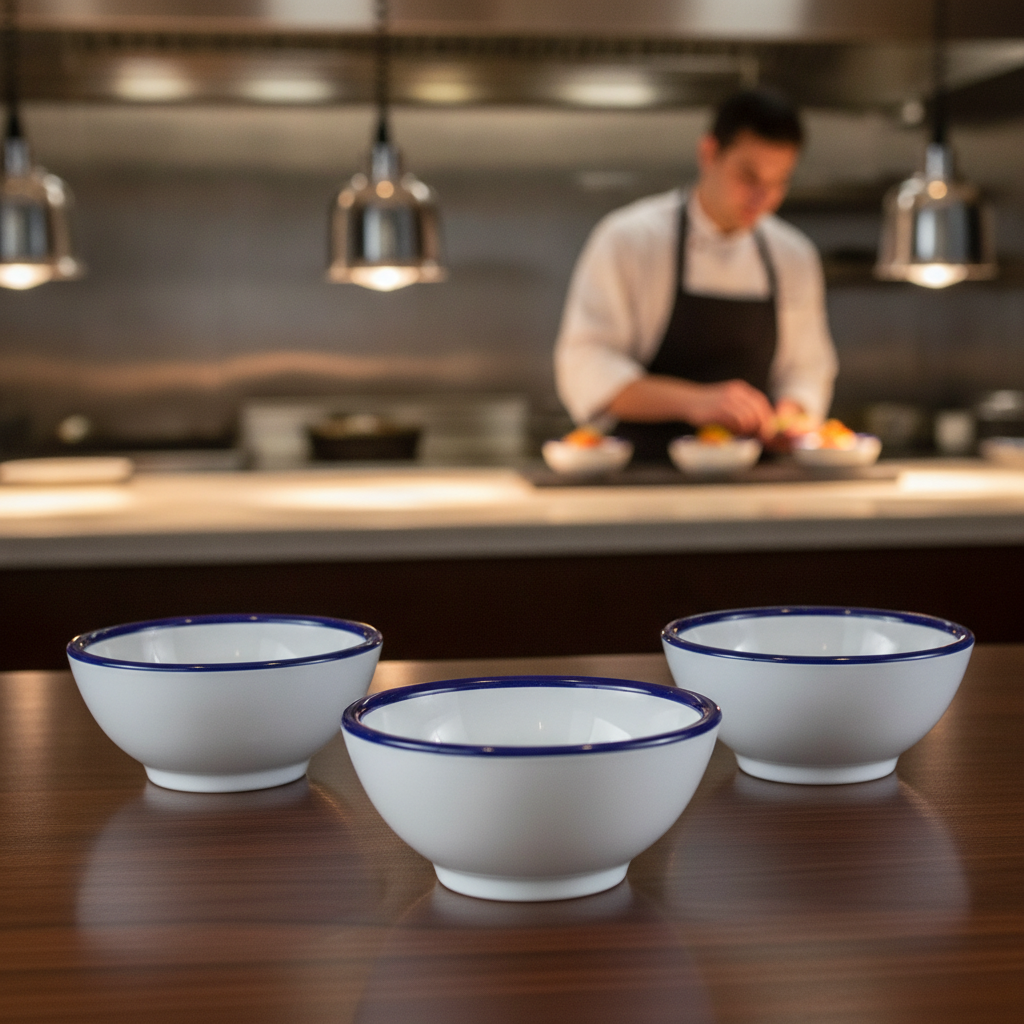 Melamine White Bowl 90ml for Buffet Service