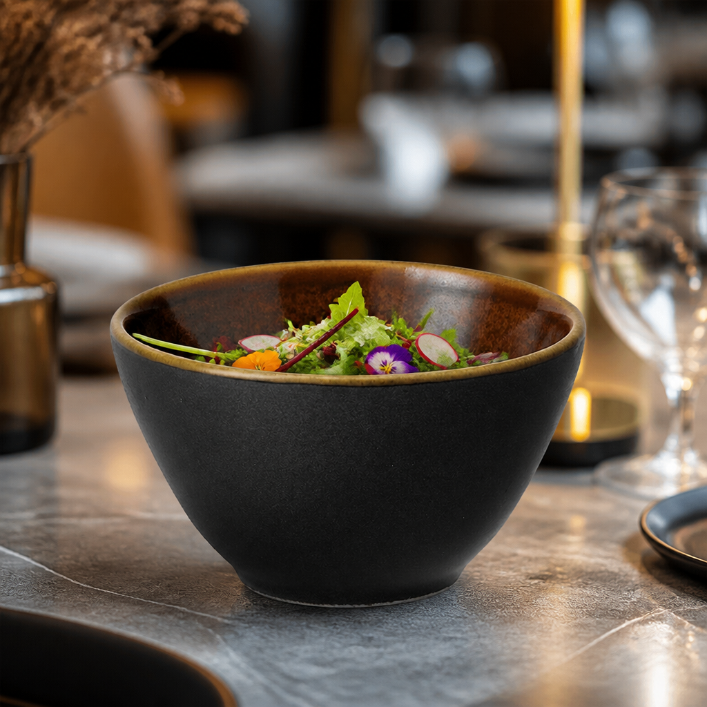 Onyx Black Two Tone Deep Bowl 240ml for Casual and Elevated Dining