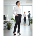 Cotton Blend Black Slim Leg Chinos Size 18 for Workwear