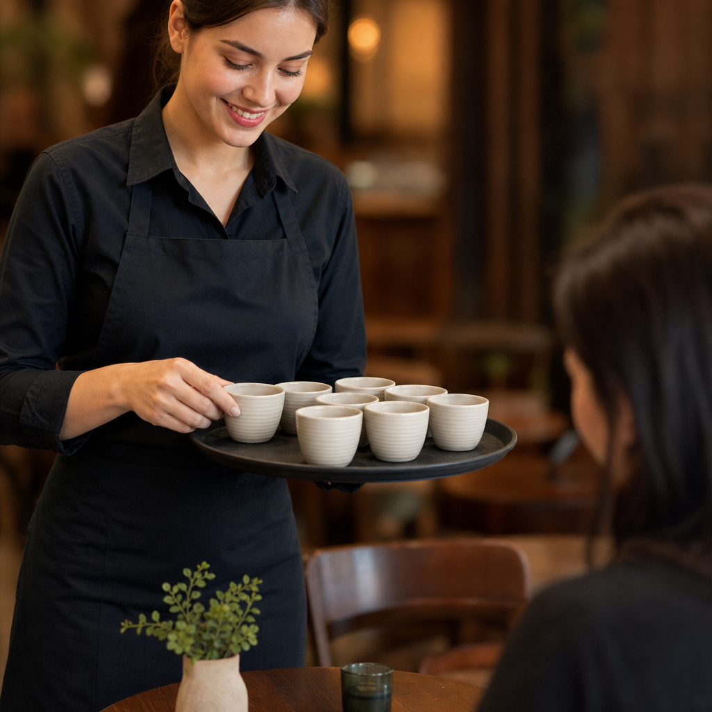 Taster Cups 66ml Vitrified Stoneware for Hospitality Use (Pack of 12)