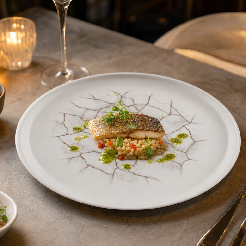 Walled Plates 220mm Porcelain for Food Presentation (Pack of 6)