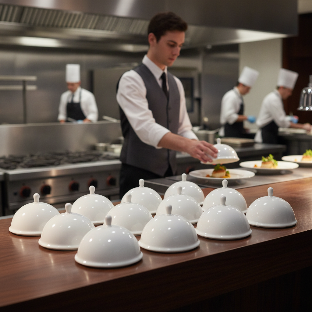 Bone China Cloche 120mm for Food Presentation (Pack of 12)