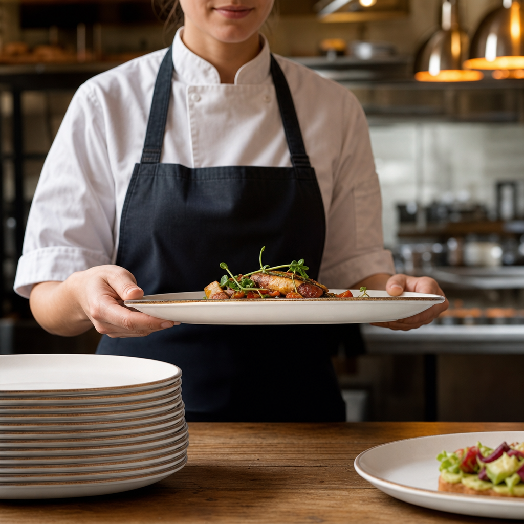 Coupe Plates 252mm Terracotta Porcelain for Restaurants (Pack of 24)
