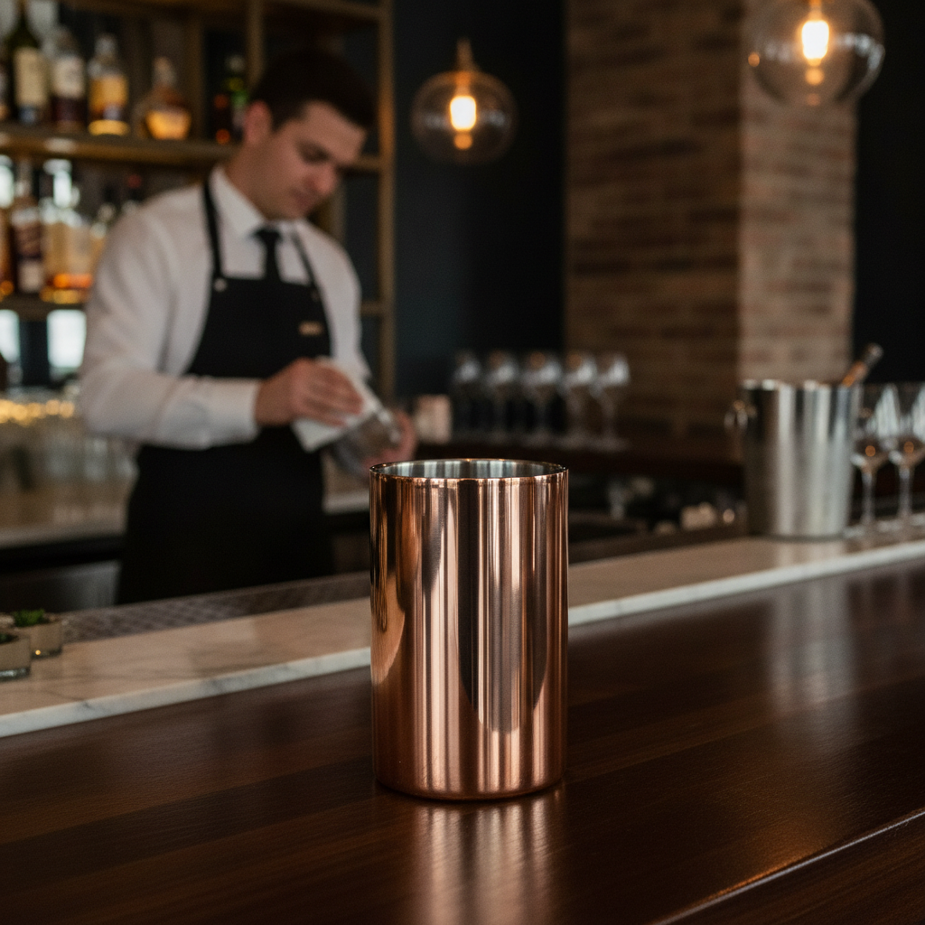 Stainless Steel Copper Plated Wine Cooler 1L for Bars & Pubs