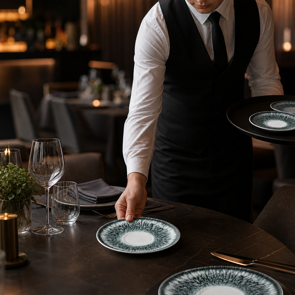 Saucers 156mm Black Vitrified Ceramic for Hospitality Use (Pack of 12)