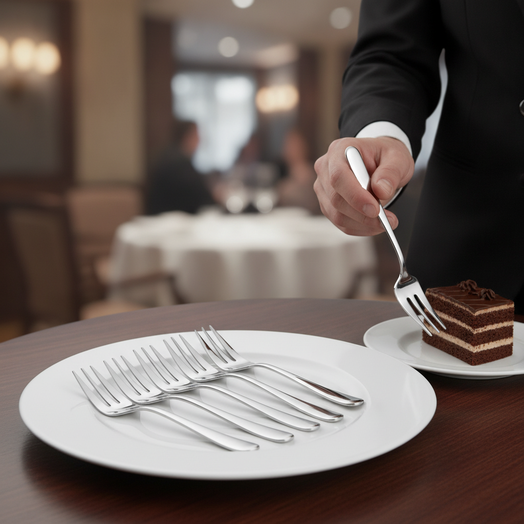 Stainless Steel Cake Forks 130mm for Elegant Dining (Pack of 12)