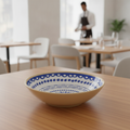 Melamine Bowl with Blue & White Interior 190mm for Catering