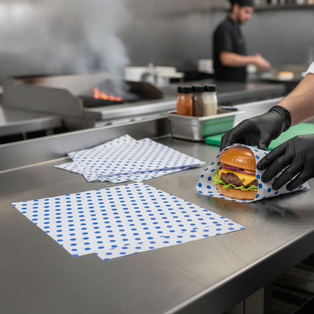 Paper Burger Wraps 200x250mm for Food Service (Pack of 200)