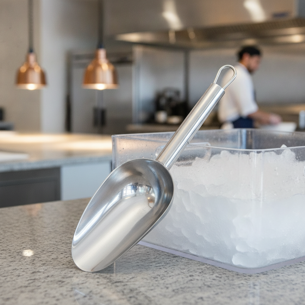 Stainless Steel Ice Scoop 50ml for Commercial Use