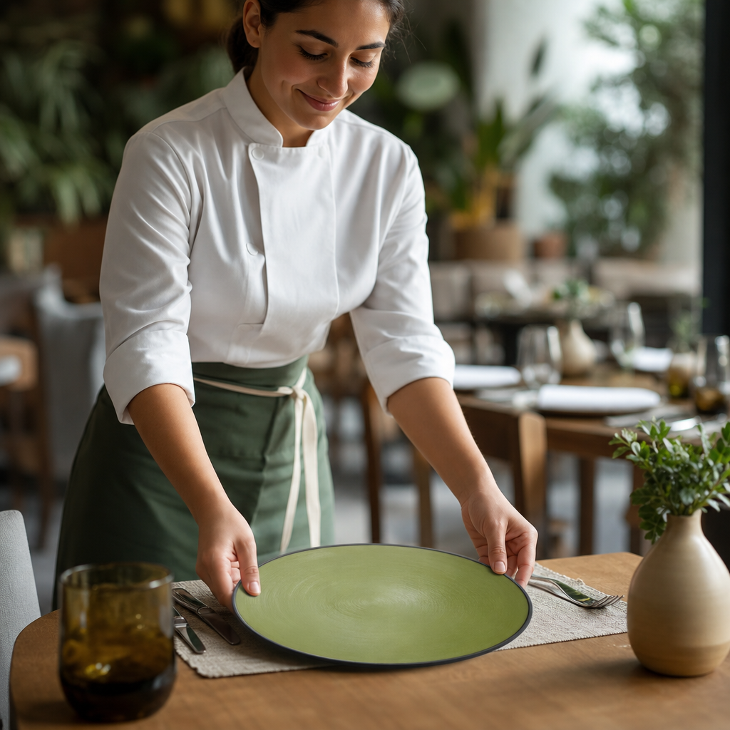 Round Plates 254mm Melamine for Foodservice (Pack of 24)