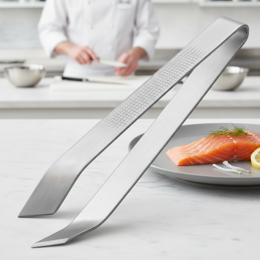 Stainless Steel Fish Bone Tweezers 12cm for Precision Plating