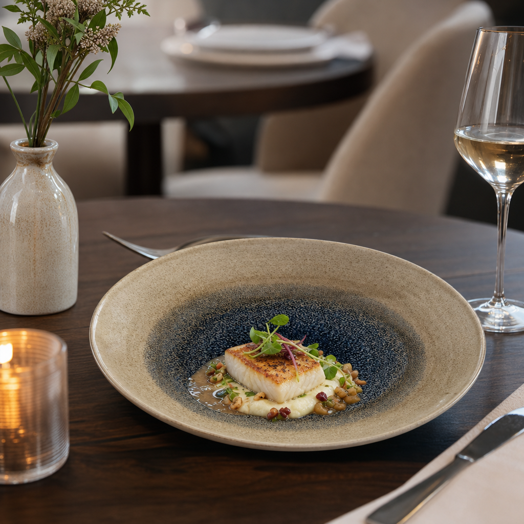 Deep Coupe Plates 225mm Taupe Porcelain for Elegant Dining (Pack of 12)