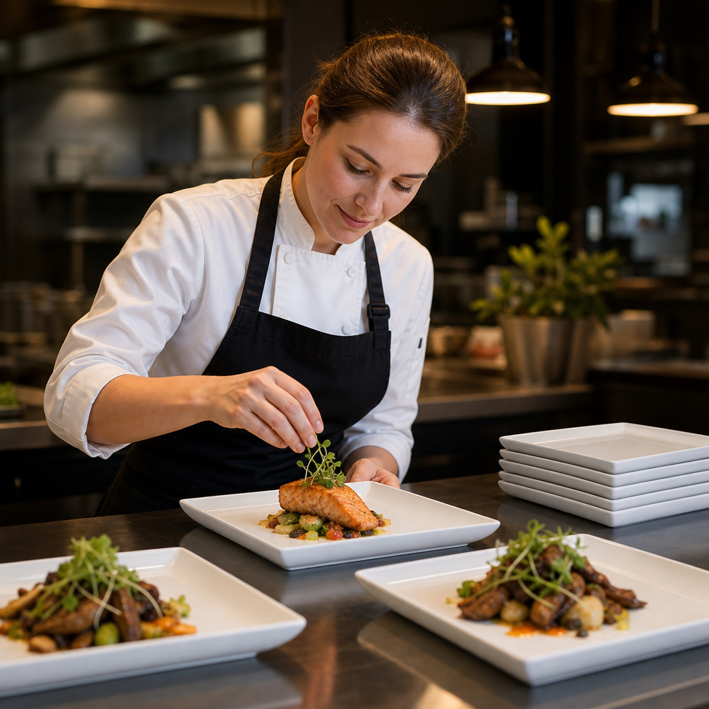 Square Plates 240mm Porcelain for Restaurants & Cafés (Pack of 12)