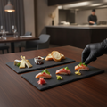 Slate Rectangular Platters 280x180mm for Stylish Food Presentation (Pack of 2)