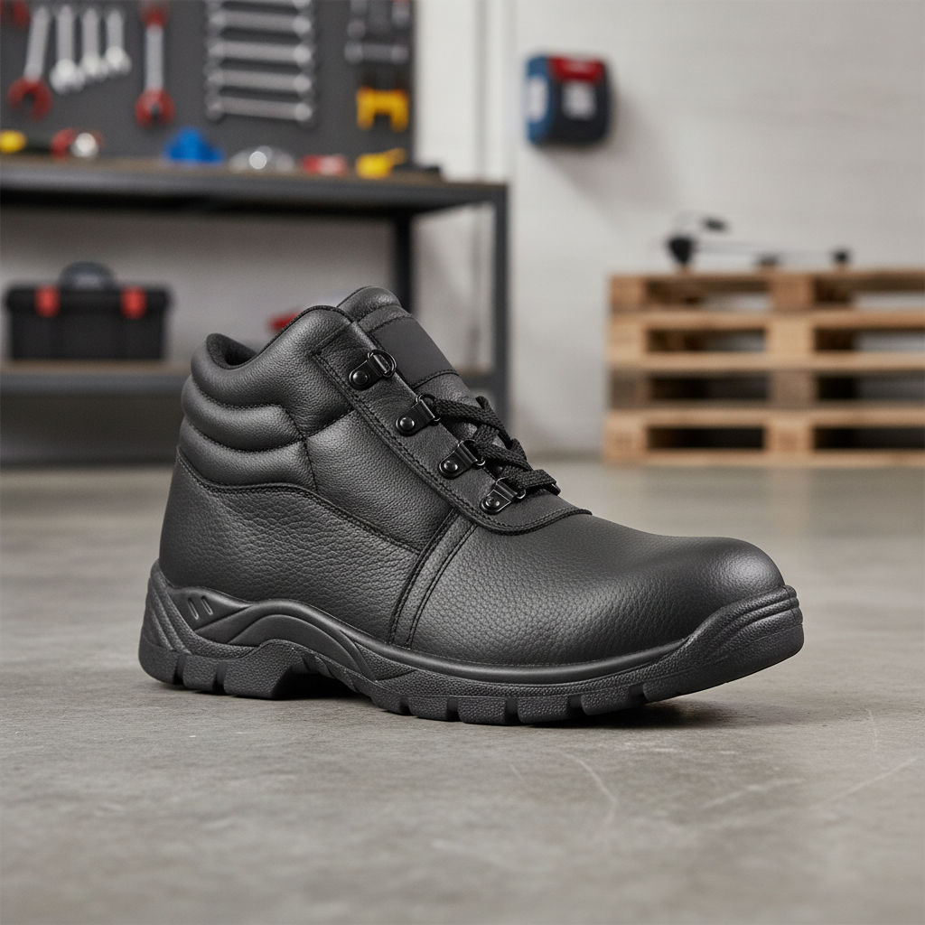 Leather Black Utah Chukka Safety Boot S3 for Industrial Use