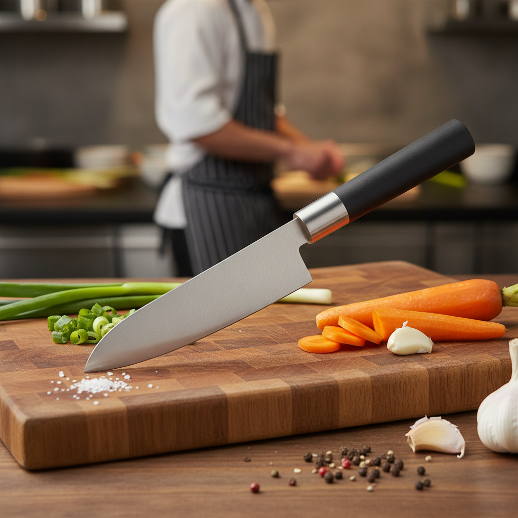 Stainless Steel Santoku Knife 16.5cm for Professional Use