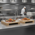 Clear Tritan Square Buffet Covers 303mm for Food Display (Pack of 2)
