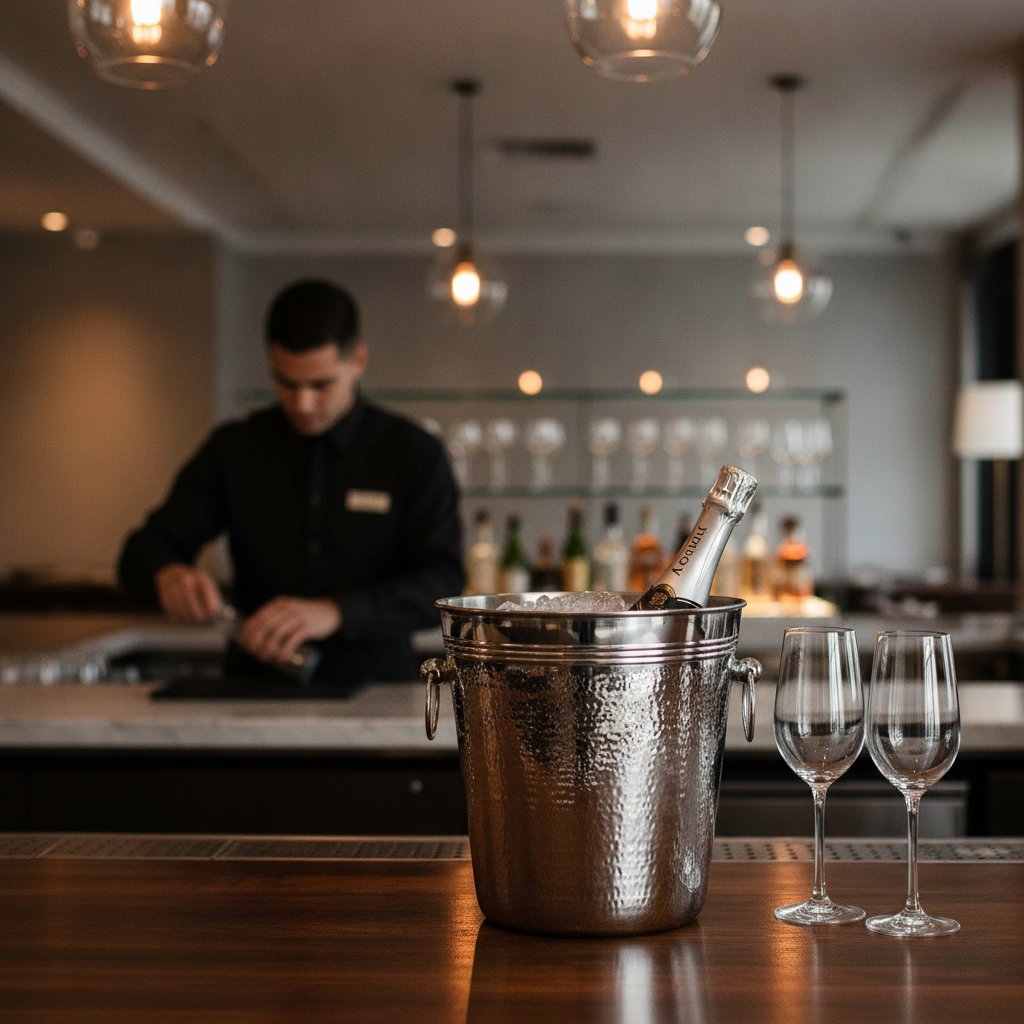 Stainless Steel Wine and Champagne Bucket 215mm for Entertaining