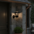 Metal Outdoor Wall Light Black for Patios & Entrances
