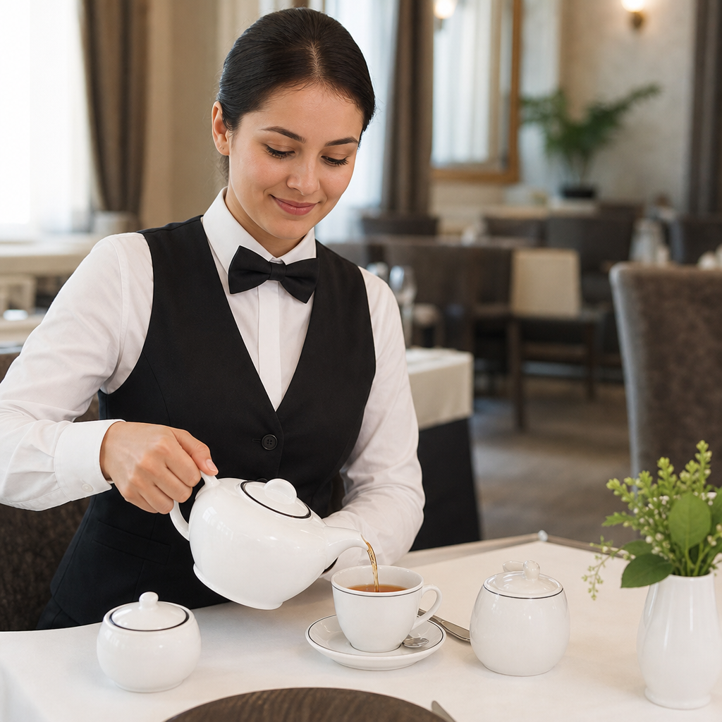Fine China Teapot 412ml with Black Rim for Hospitality (Pack of 6)