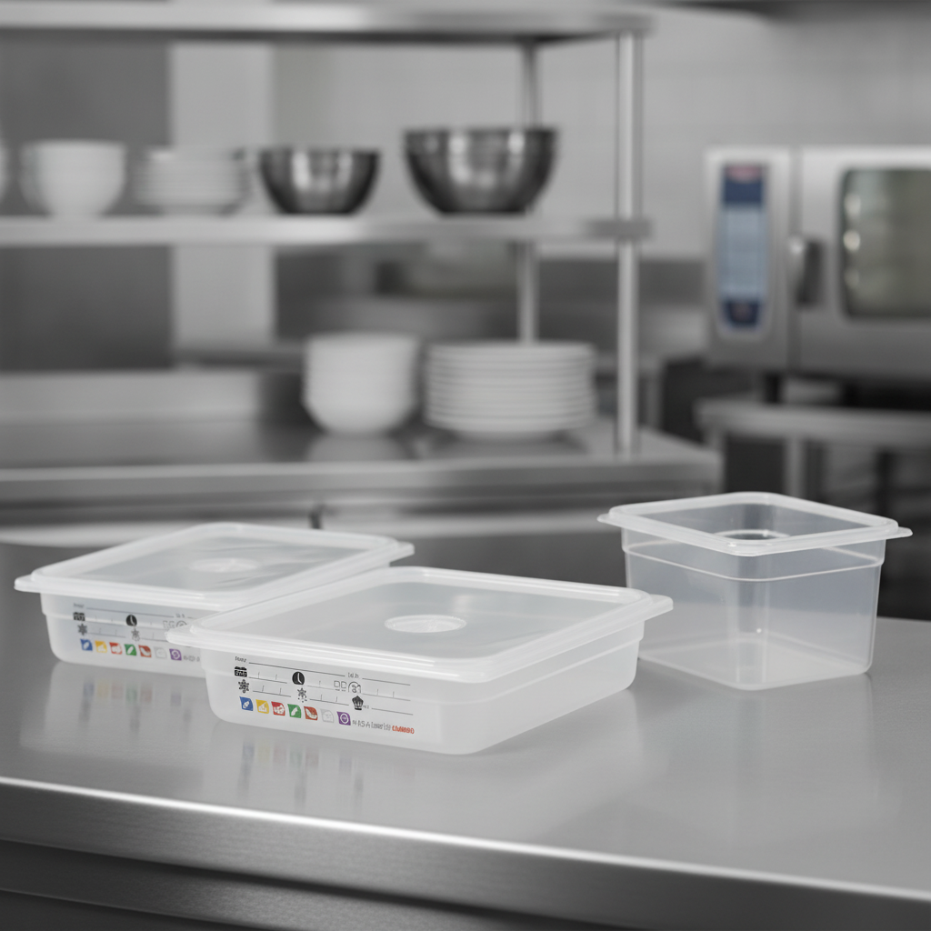 Polypropylene Food Storage Container 1/2 GN 65mm for Professional Kitchens