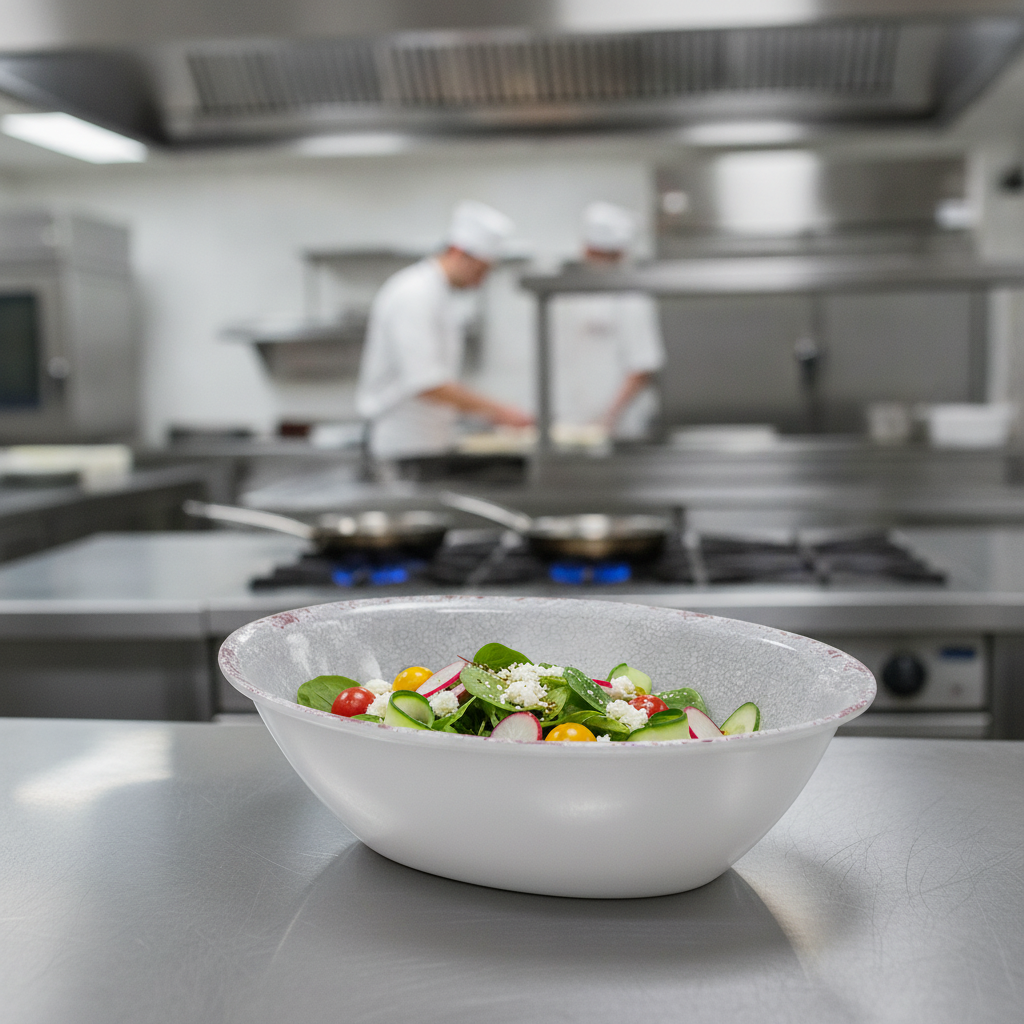 Melamine Oval Bowl 1.5L for Presenting Culinary Creations