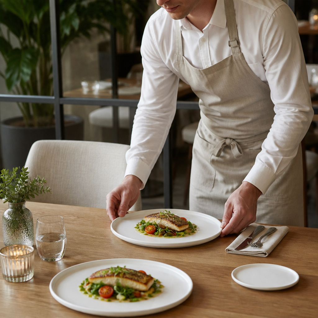 Stack Plates 285mm White Ceramic for Casual Dining (Pack of 6)