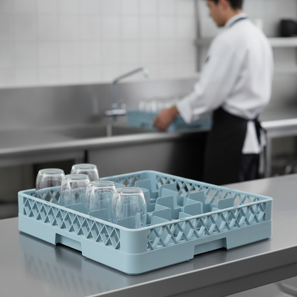 Plastic Glass Rack for Organised Storage (Pack of 16)