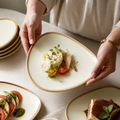 Porcelain Triangular Side Plates 165mm for Serving Starters & Desserts