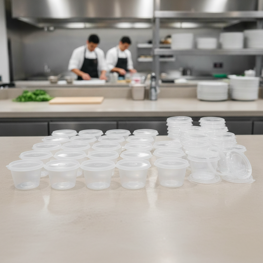 Clear Polypropylene Portion Pots 100ml for Takeaway Orders (Pack of 50)