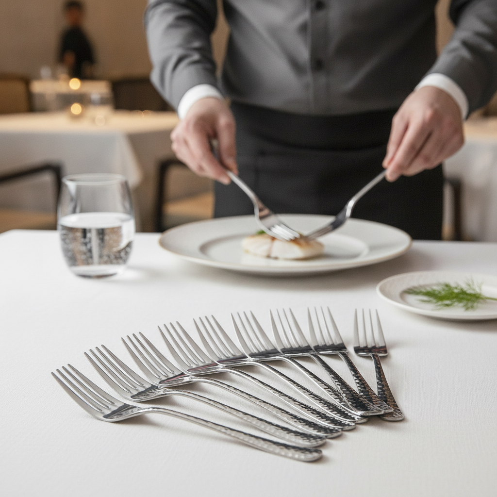 18/10 Stainless Steel Fish Forks for Elegant Dining (Pack of 12)