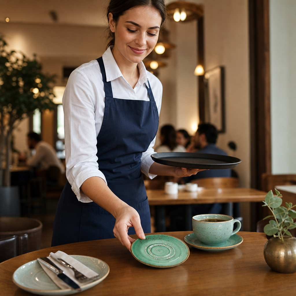 Alumina Saucers Aqua Vitrified Ceramic for Casual Dining (Pack of 12)