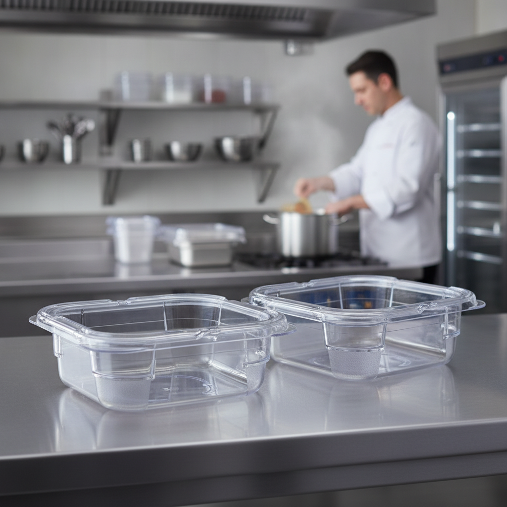 Plastic Food Storage Container 1/6 GN 65mm for Catering Professionals