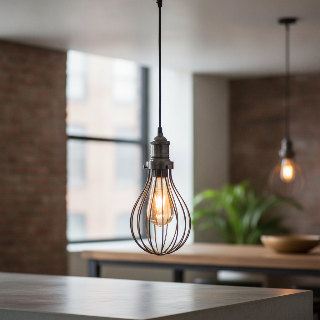 Iron Balloon Cage Pendant Light in Pewter for Stylish Interiors