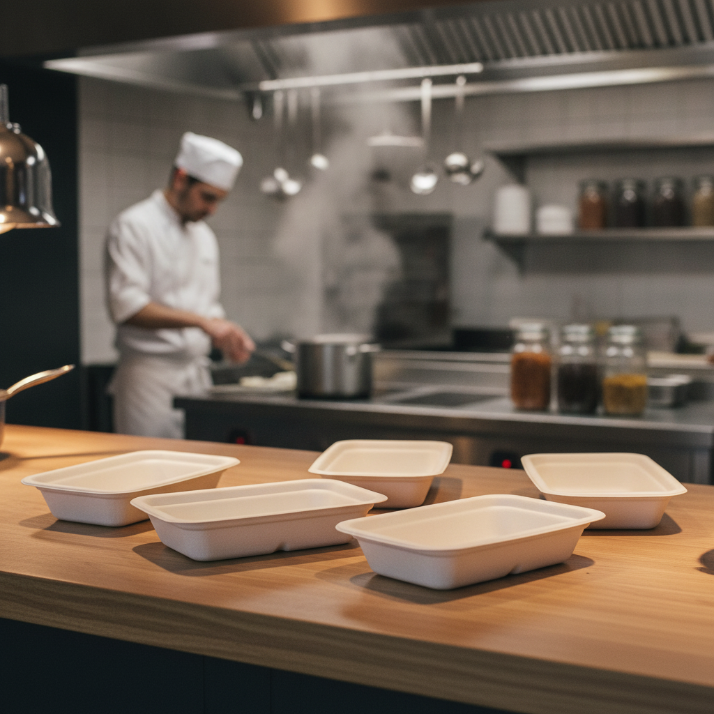 Bagasse Moulded Fibre Trays 360ml for Street Food (Pack of 600)