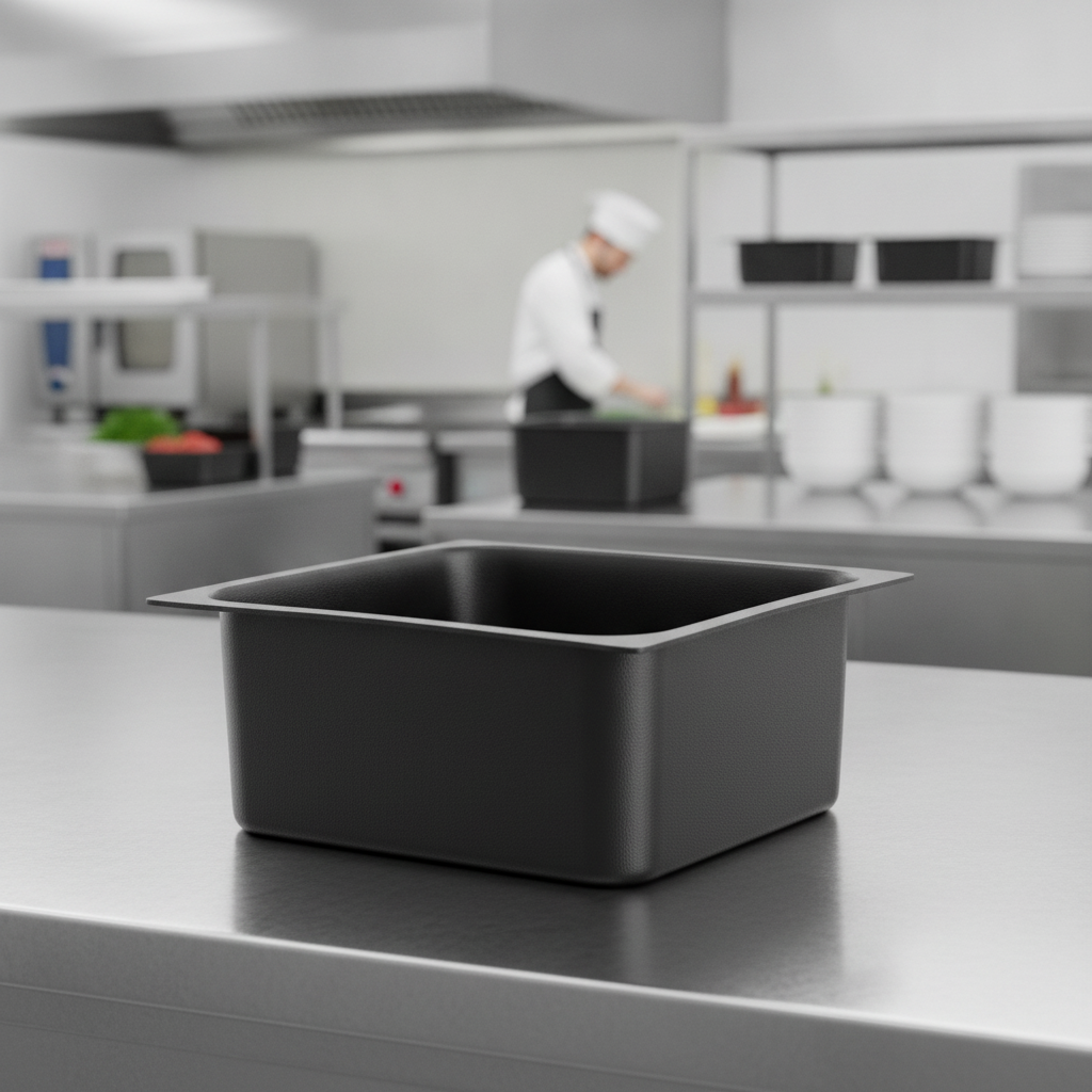 Metal GN 1/2 Insert Black 310x250mm for Buffet Displays