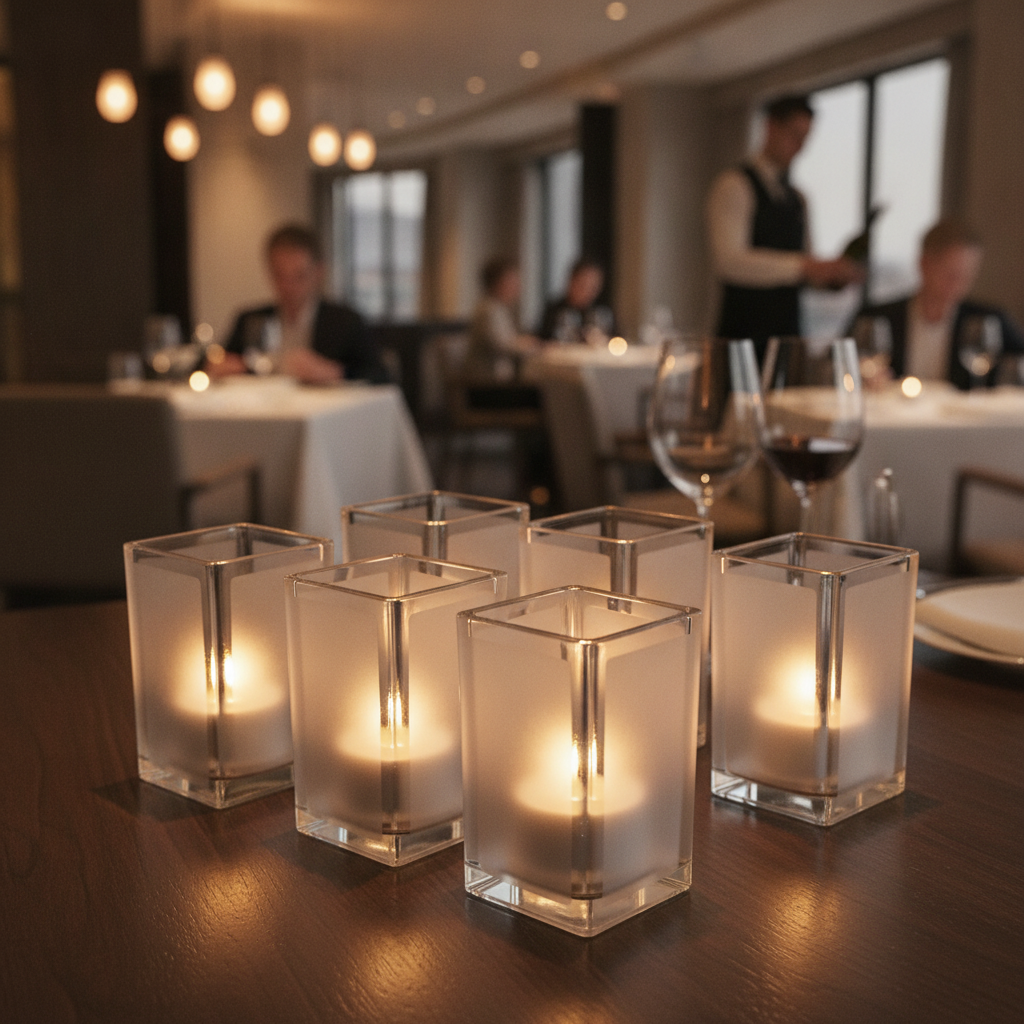 Clear Glass Votive 64x110mm for Restaurants & Events (Pack of 6)