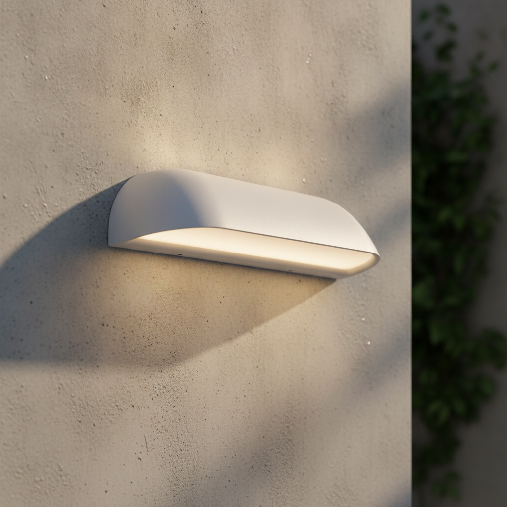 Cast Aluminium Outdoor Wall Light with Opal White Diffuser for Exterior Use