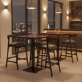 Rubber Wood Bar Chair in Brown 1055x460mm for Elegant Venues (Pack of 6)