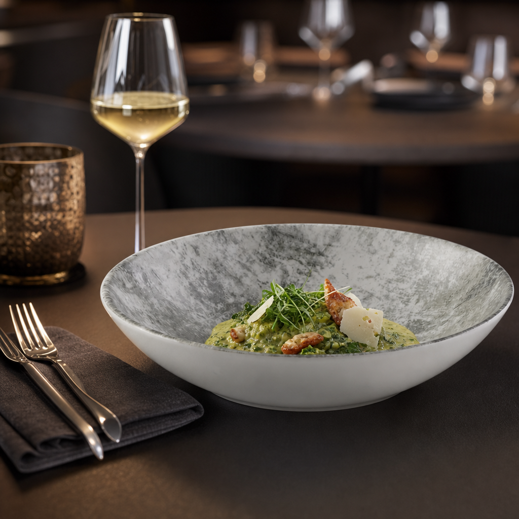 Urban Evolve Coupe Bowl in Grey for Contemporary Dining