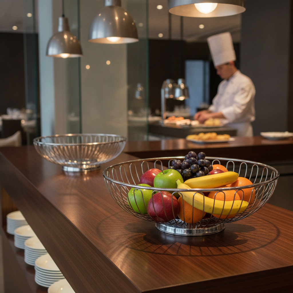 Stainless Steel Wire Display Bowl 255mm for Buffet Services