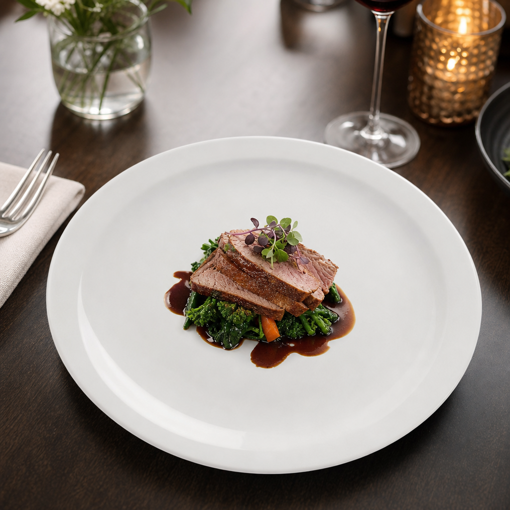 Olympia Athena Narrow Rimmed Plates 284mm for Catering & Hospitality (Pack of 6)