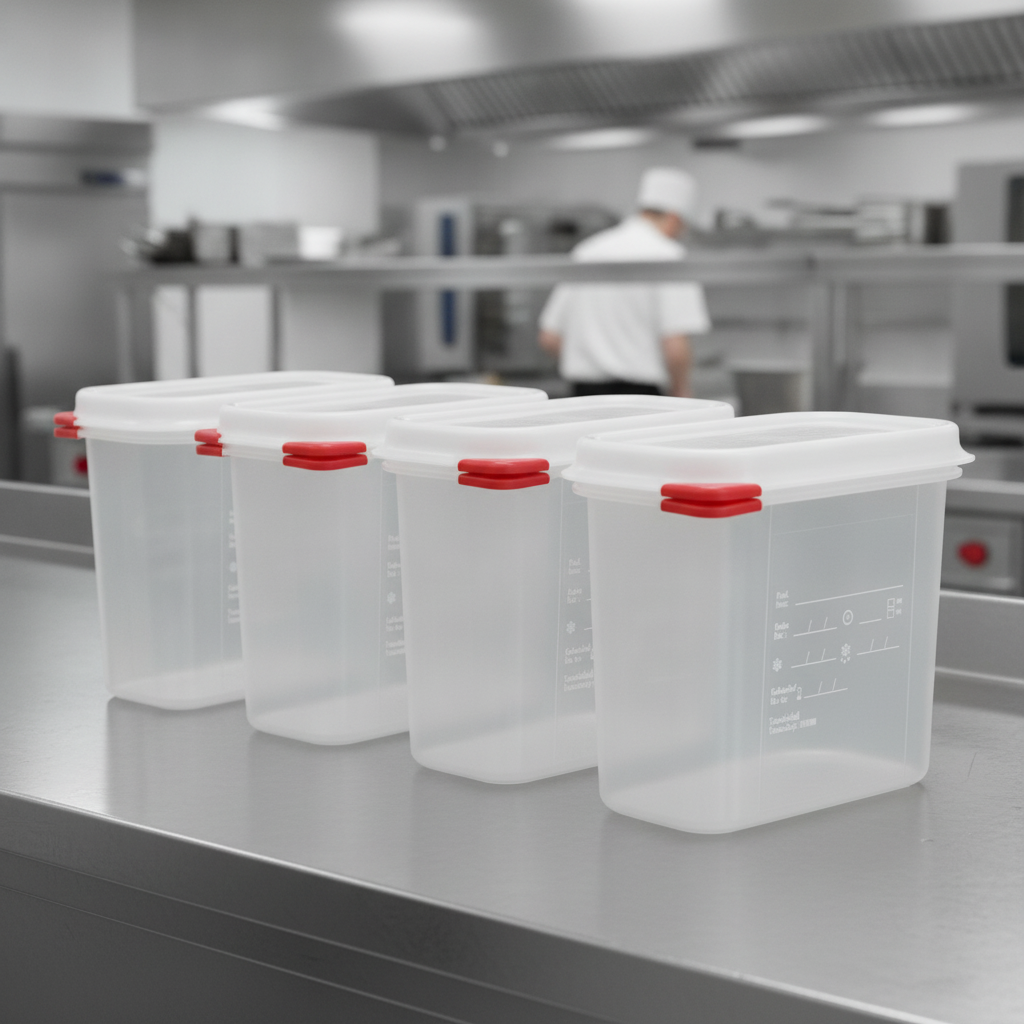 Polypropylene Gastronorm Food Storage Container 1.5L for Professional Kitchens (Pack of 4)