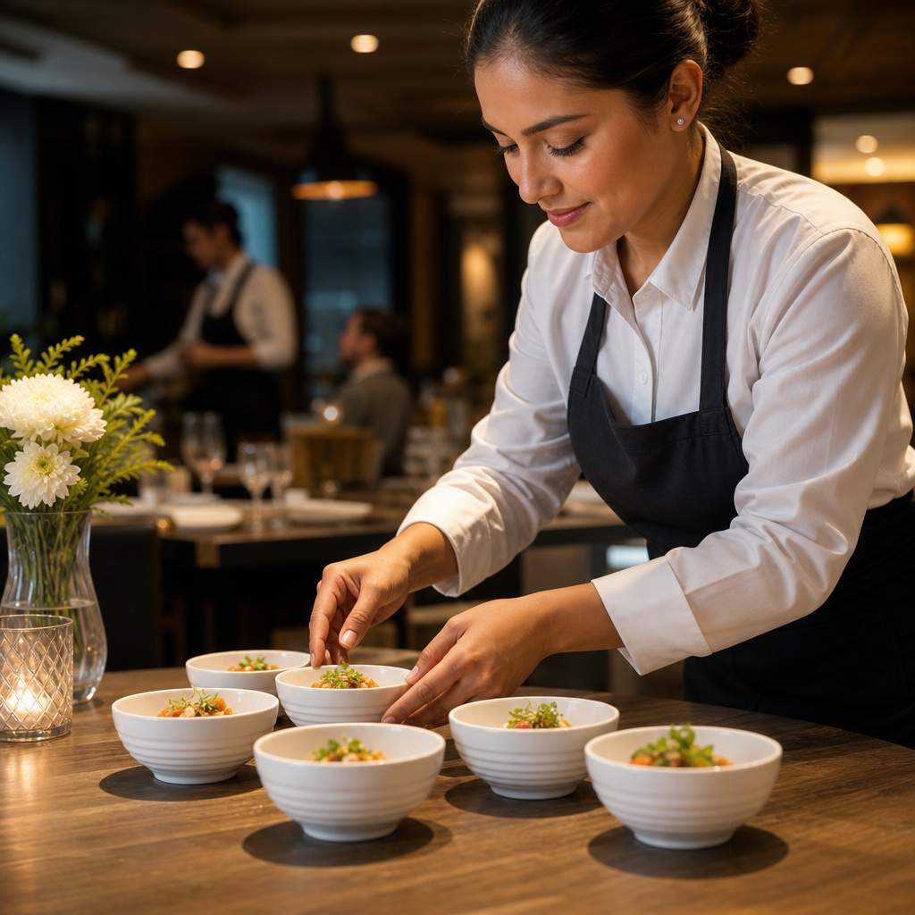 Ripple Snack Bowls 170ml Porcelain for Event Dining (Pack of 12)