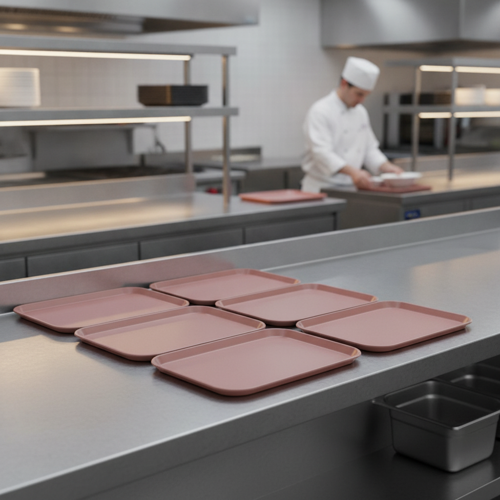 Fibreglass Rectangular Tray 360x460mm for Commercial Use (Pack of 12)