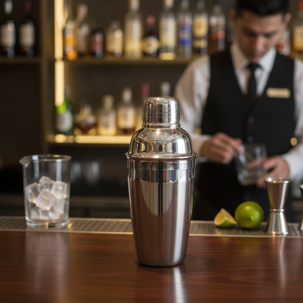 Stainless Steel Mini Cocktail Shaker 300ml for Bars & Pubs