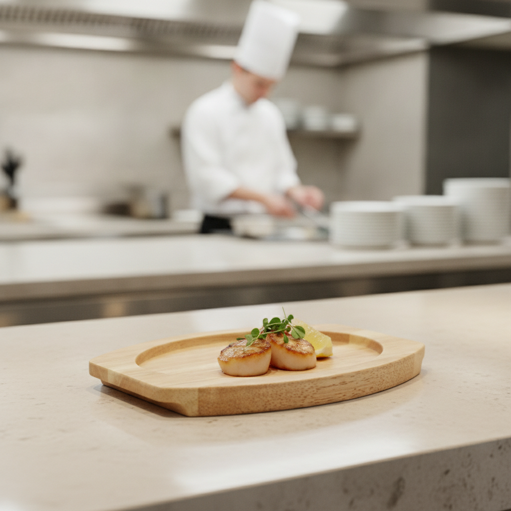 Hevea Wooden Serving Board 260x165mm for Table Service