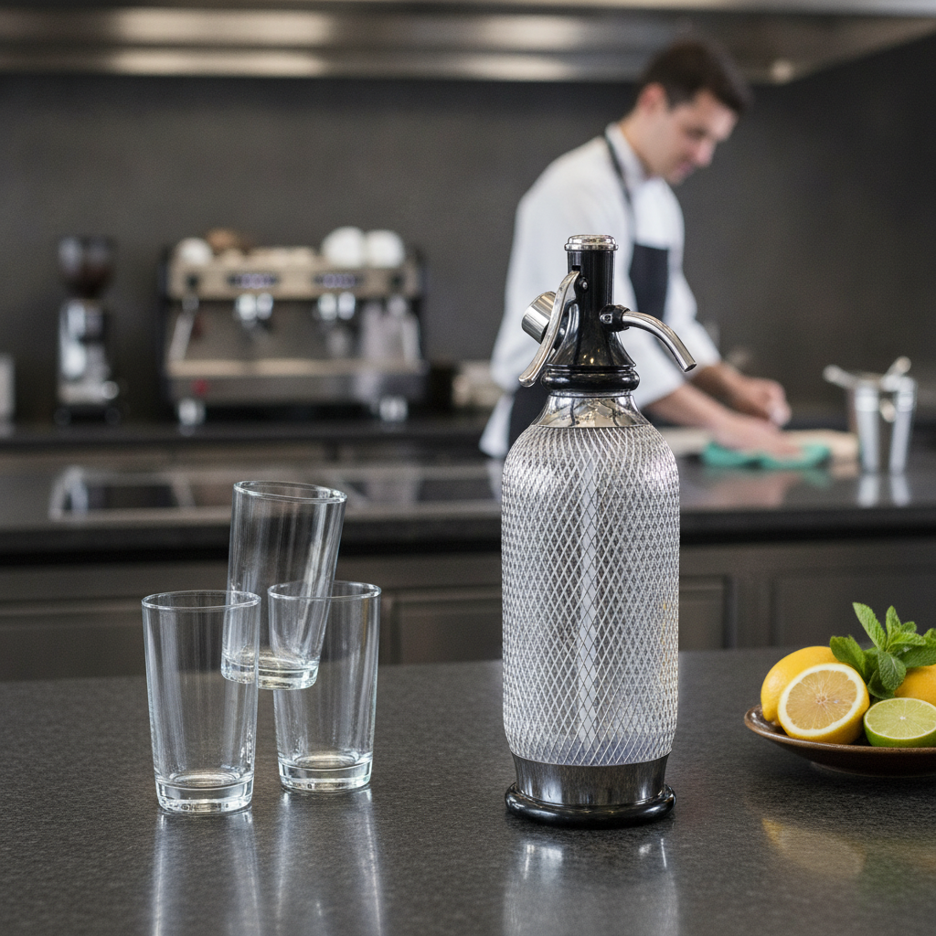 Stainless Steel Soda Siphon 1L for Crafting Refreshing Drinks